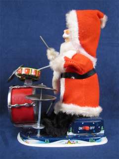 Vintage ALPS Drumming Happy Santa Tin Battery Japan  