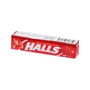  Halls Cough Drops Cherry Stick   9 Each X 20 Stick Health 