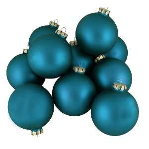 Club Pack of 16 Matte Visions Blue Glass Ball Christmas Ornaments 4 