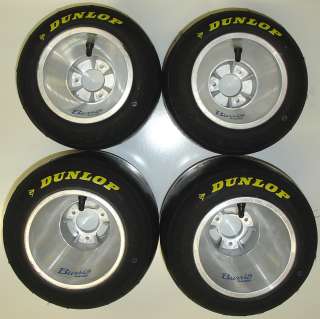 New Set of Dunlop Racing Go Kart Tires & Burris Aluminum Wheels  