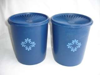   Tupperware Servalier CANISTER DARK Navy BLUE Keepers Container Lid