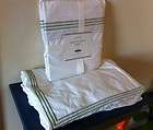 NEW Pottery Barn Twin Duvet & Bed Skirt, Grand Embroidered, Green $130 