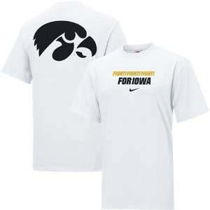Nike Iowa Hawkeyes White Rush the Field T shirt  Sports 