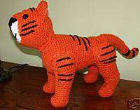 Handmade Crochet Tiger Stuffed Animal Toy  