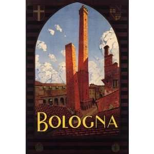 BOLOGNA CITY TOWER TRAVEL TOURISM EUROPE ITALY ITALIA SMALL VINTAGE 