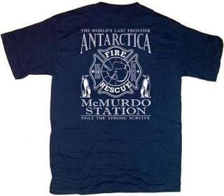 Antarctica McMurdo Fire Department Penguins T shirt XL  