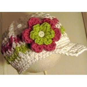  Handmade Crochet Baby Girl Newsboy Hat 