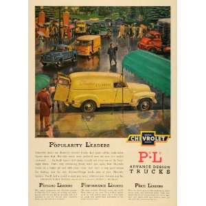  1950 Ad Chevrolet Claudia Florist Delivery Truck GM 