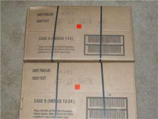 FACTORY SEALED MILITARY MRE CASES A&B 7/2013 CURRENT ISSUE FRESH 