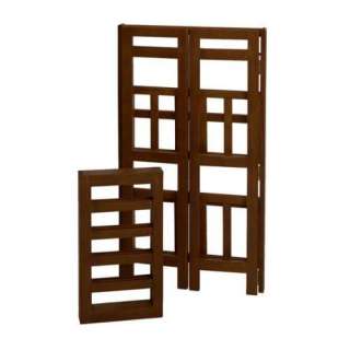 New Wooden Wine Rack Foldable Stackable Antique Walnut  