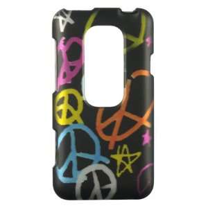  PEACE SIGNS Hard Rubber Feel Plastic Design Case for HTC 