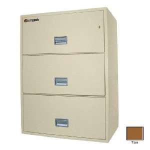 SentrySafe 3L3010 T 30 in. 3 Drawer Insulated Lateral File   Tan 