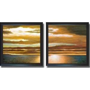  Reflections on the Sea by Dan Werner Framed Canvas 2 pc 