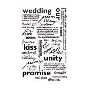 Royal Brush Rub On Sentiments & Phrases 5.5X9 Sheet Wedding 