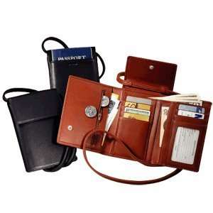 Leather Deluxe Passport Case with Removable Neck & Shoulder Strap