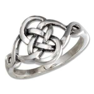  Sterling Silver Celtic Figure Eight Knot Ring (size 09). Jewelry