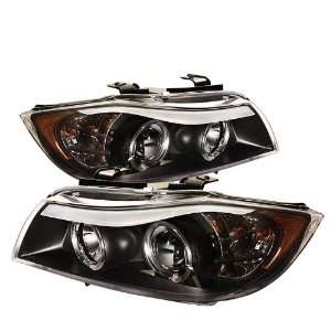 Bmw E90 3 Series 4Dr Halo Amber Projector Headlights / Head Lamps 