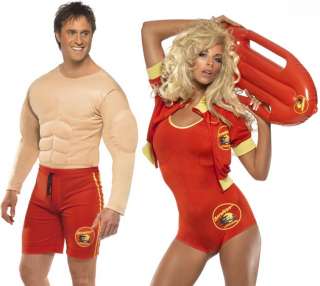     Lifeguard & Lifeguard Musclechest Costume Set  Medium  