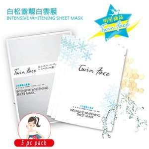  Twin Face   Intensive Whitening Facial Sheet Mask (5 