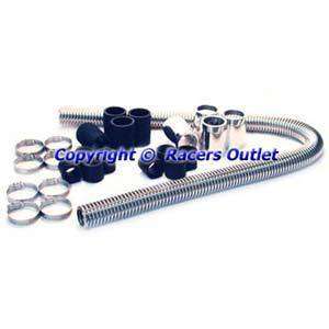 Stainless Radiator Hose Kit Chevy Ford Mopar 48 Long Universal Fit SS 