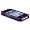 Purple Rubber Hard Case+Anti Glare Film for Sprint Verizon AT&T iPhone 