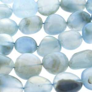 Chalcedony  Rondell Plain   18mm Height, 12mm Width, Sold by 14 Inch 