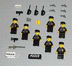 LEGO minifigures 7 Policemen SWAT TEAM Minifigs Lot Police Guys City 