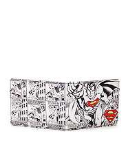 White Pattern (White) Superman Comic Strip Print Wallet  248361419 