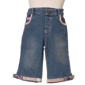   Infant Toddler Girls Pink Sequin Denim Jeans 2M 4T Lipstik Baby