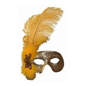  Mardi Gras Mask Gold Feathered [Toy] 
