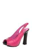 Molly Fuchsia Patent Platform Slingback heels