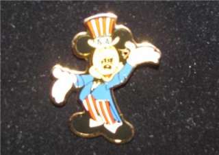   DISNEY MICKEY MOUSE INDEPENDENCE DAY FOURTH OF JULY PIN 1989  