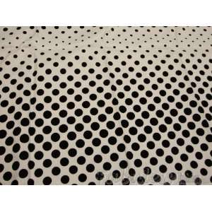  Taffeta Black Flocking Polka Dot Design 29 Fabric Per Yard 