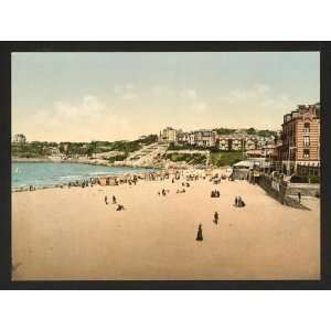   Photochrom Reprint of Beach and casino, Dinard, France