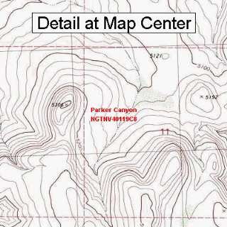   Topographic Quadrangle Map   Parker Canyon, Nevada (Folded/Waterproof