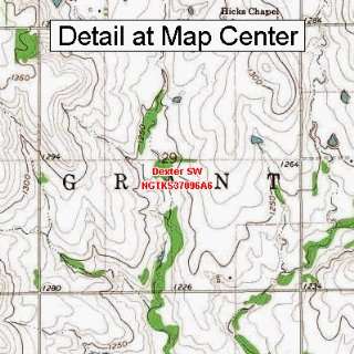USGS Topographic Quadrangle Map   Dexter SW, Kansas (Folded/Waterproof 