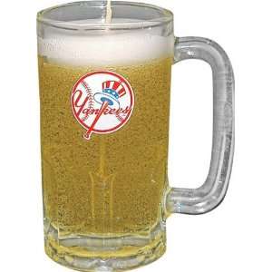  New York Yankeees Glass Mug Style Candle Sports 