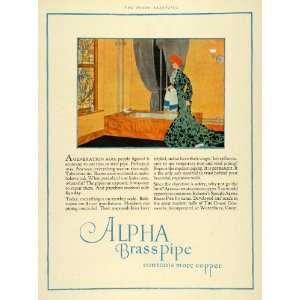  1926 Ad Chase Alpha Brass Pipe Bathroom Home Plumbing 