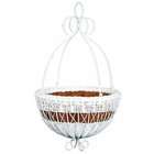 DMC Products Round Resin Wicker Hanging Basket with Metal Hanger