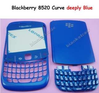 Deeply Blue Housing Cover Case Faceplate For Blackberry 8520 Curve 4pc 