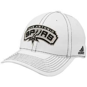   Spurs White Team Logo 1 Fit Structured Flex Fit Hat