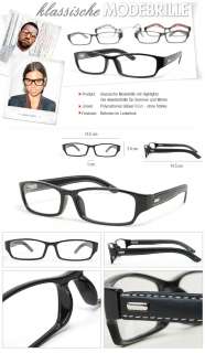 Modebrille Brille ohne Stärke Wayfarer schwarz #cg10  