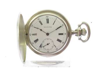 ZENITH GOLF CRICKET SILBERPRUNK TASCHENUHR CA 1900 1910  