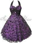   Purple Black ~CROW~ Gothic Queen Evening Party Dress HALLOWEEN 6 16