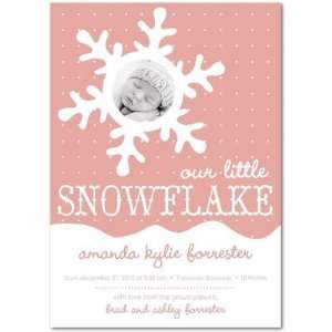   Girl Birth Announcements   Baby Snowflake Girl By Louella Press
