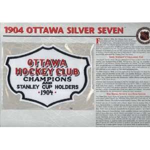 NHL 1904 Ottawa Silver Seven Official Patch on Team 