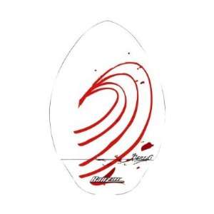  Banzai 35 Painted Wooden Skimboard White With Red Spiral 