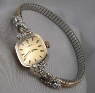 Vintage OMEGA 14K Solid GOLD & DIAMOND Ladies WRISTWATCH Wrist Watch 