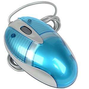  3 Button PS/2 High Quality Optical Scroll Mouse (Blue 