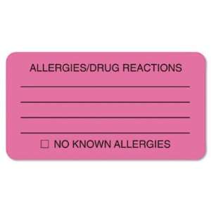 Tabbies Allergies/Drug Reaction Labels TAB01730